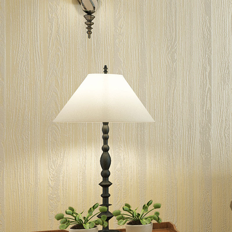 Bedroom Wallpaper with Wooden Texture in Brown and Beige , 20.5"W x 33'L, Non-Pasted Clearhalo 'Country wall decor' 'Rustic' 'Wallpaper' Wall Decor' 887363