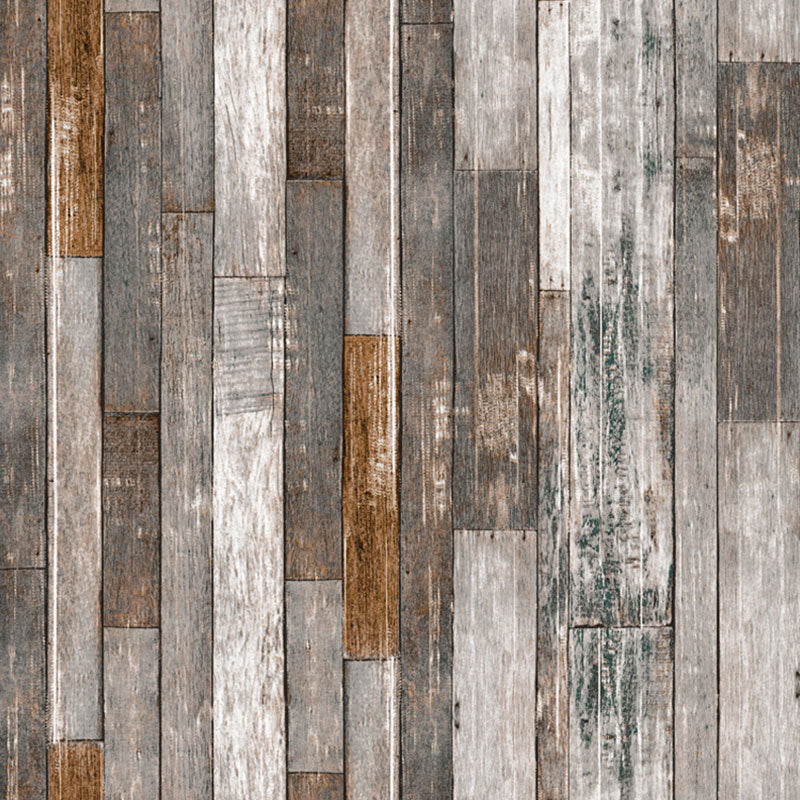 Faux Wood PVC Wallpaper in Rustic Color Waterproof Non-Pasted 3D Print Wall Decor Clearhalo 'Country wall decor' 'Rustic' 'Wallpaper' Wall Decor' 887436