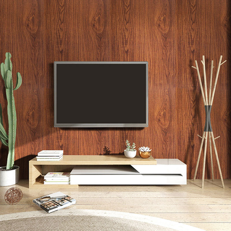 Dark Brown Wood Texture Wallpaper 14.5 sq ft. Plaster Stain-Resistant Distressed Wall Decor, Self-Adhesive Red Brown Clearhalo 'Country wall decor' 'Rustic' 'Wallpaper' Wall Decor' 887468