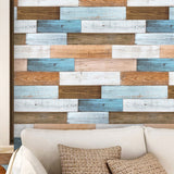 Wooden Stripe Wallpaper for Cafe and Dress Shop Self-Adhesive Modern Minimalist Wall Decor Clearhalo 'Country wall decor' 'Rustic' 'Wallpaper' Wall Decor' 887495