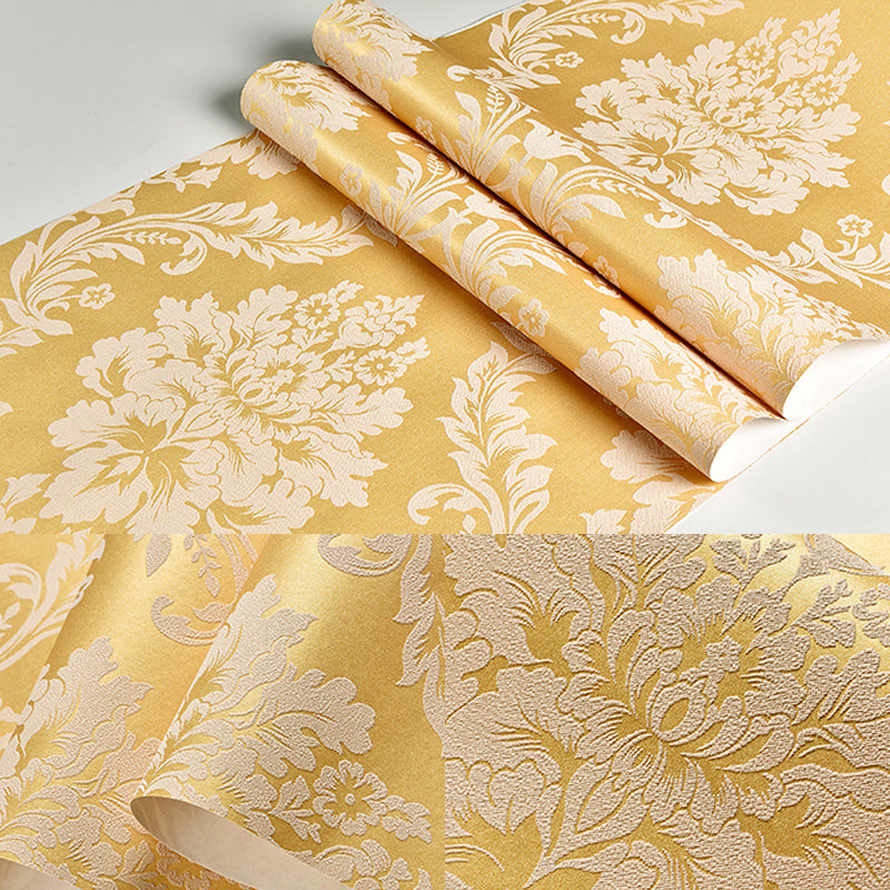 European Retro Damask Wallpaper 31-foot x 20.5-inch Harlequin and Floral Non-Pasted Wall Decor Clearhalo 'Vintage wall decor' 'Vintage' 'Wallpaper' Wall Decor' 887542