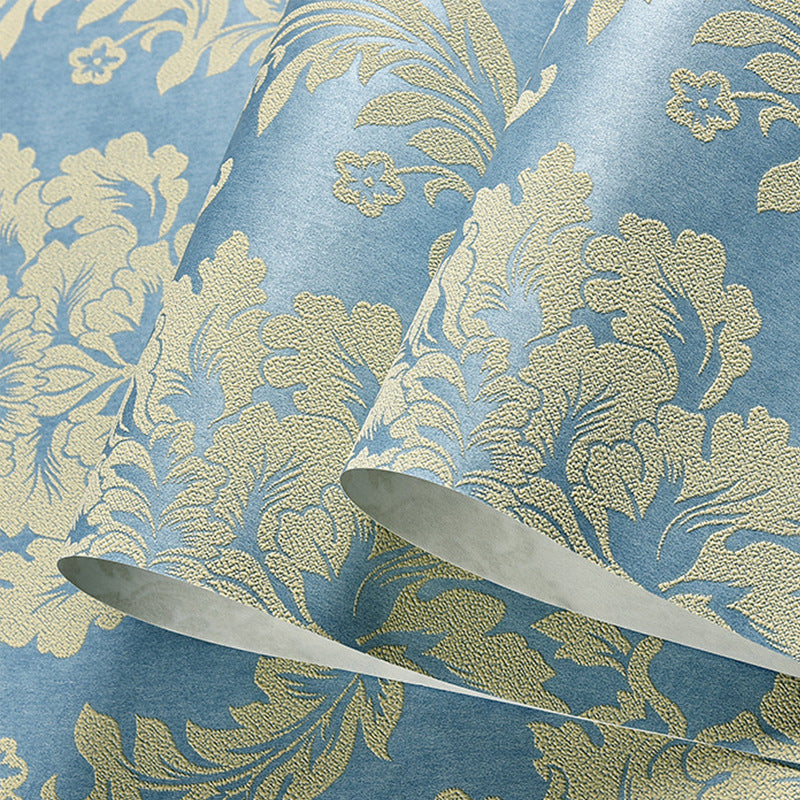 European Retro Damask Wallpaper 31-foot x 20.5-inch Harlequin and Floral Non-Pasted Wall Decor Clearhalo 'Vintage wall decor' 'Vintage' 'Wallpaper' Wall Decor' 887551