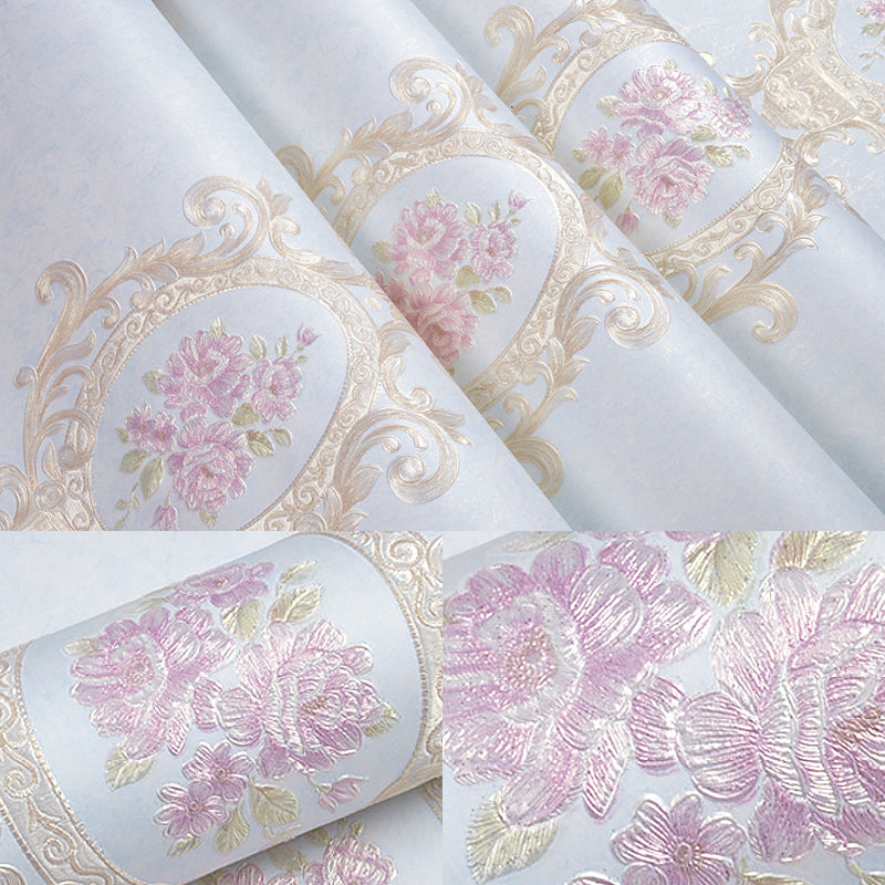 Girly Elegant Damasque Wallpaper Decorative Non-Pasted Wall Covering, 20.5"W x 31'L Clearhalo 'Vintage wall decor' 'Vintage' 'Wallpaper' Wall Decor' 887573