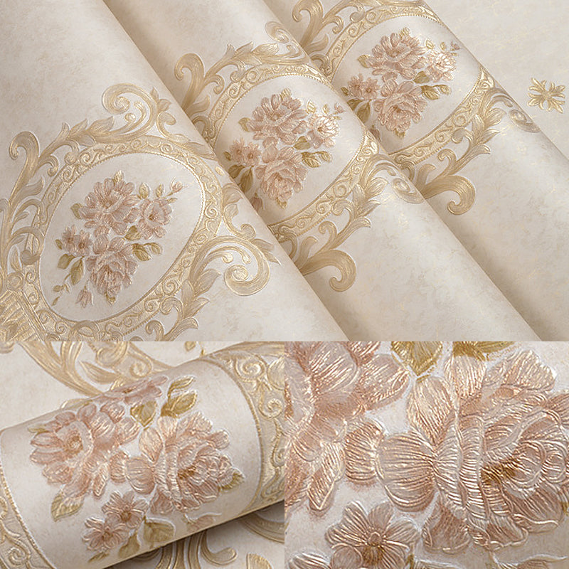 Girly Elegant Damasque Wallpaper Decorative Non-Pasted Wall Covering, 20.5"W x 31'L Clearhalo 'Vintage wall decor' 'Vintage' 'Wallpaper' Wall Decor' 887578