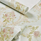 Bedroom and Dining Room Wallpaper with Light Color Mirror Floral Design, 20.5-inch x 31-foot, Non-Pasted Clearhalo 'Vintage wall decor' 'Vintage' 'Wallpaper' Wall Decor' 887596