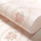 Romantic Flower Design Wallpaper Non-Woven Decorative Vertical Stripe Wall Covering, 20.5"W x 31'L Clearhalo 'Vintage wall decor' 'Vintage' 'Wallpaper' Wall Decor' 887640