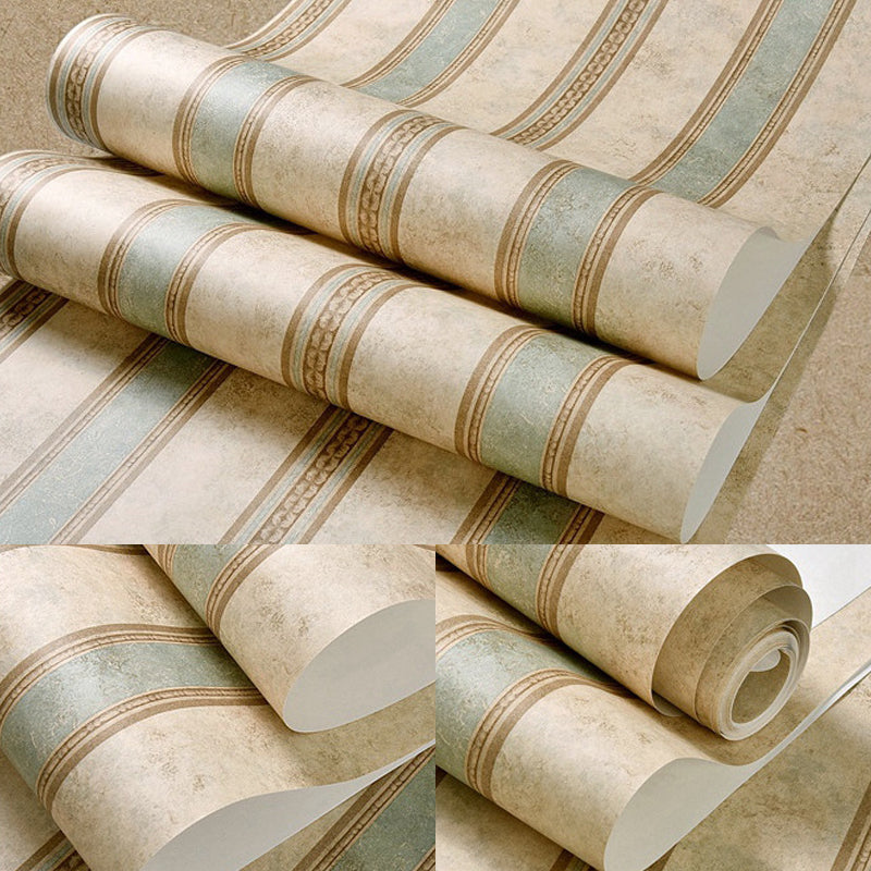 Distressed Wood Wallpaper European Classic Vertical Stripe Wall Decor for Dining Room, 33'L x 20.5"W Clearhalo 'Vintage wall decor' 'Vintage' 'Wallpaper' Wall Decor' 887652