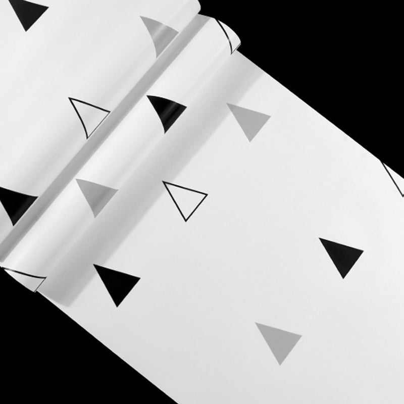 Pastel Color Wall Covering Simple Geometries and Triangle 57.1 sq ft. Non-Pasted Decorative Wallpaper Clearhalo 'Modern wall decor' 'Modern' 'Wallpaper' Wall Decor' 887681