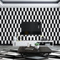 Circle and Square Wallpaper Black and White Wall Covering 20.5-inch x 33-foot Vinyl Water-Resistant Black-White Trapezoid Clearhalo 'Modern wall decor' 'Modern' 'Wallpaper' Wall Decor' 887761