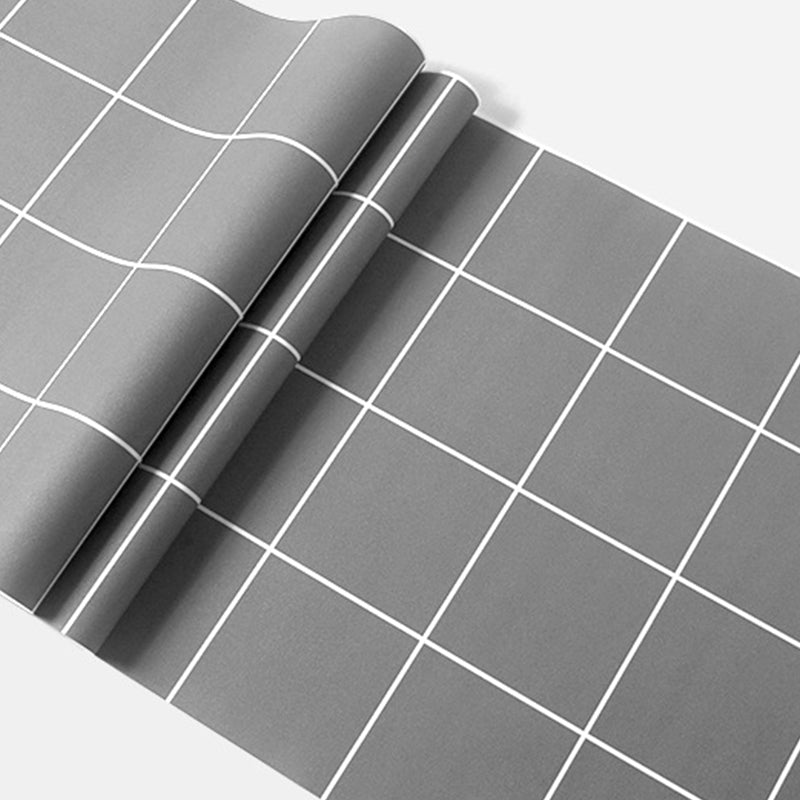 Simple Black and White Check Wallpaper for Dining Room Non-Pasted 20.5 in x 31 ft Clearhalo 'Modern wall decor' 'Modern' 'Wallpaper' Wall Decor' 887773