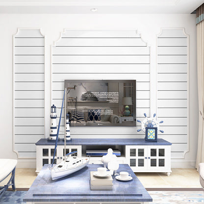 Bedroom and Dining Room Wallpaper with Black Line and White Background, 20.5"W x 33'L, Non-Pasted Black-White Clearhalo 'Modern wall decor' 'Modern' 'Wallpaper' Wall Decor' 887853