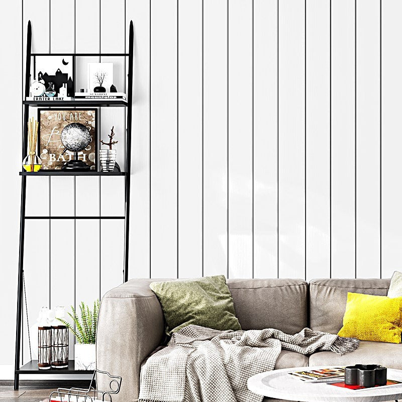 Bedroom and Dining Room Wallpaper with Black Line and White Background, 20.5"W x 33'L, Non-Pasted Clearhalo 'Modern wall decor' 'Modern' 'Wallpaper' Wall Decor' 887855