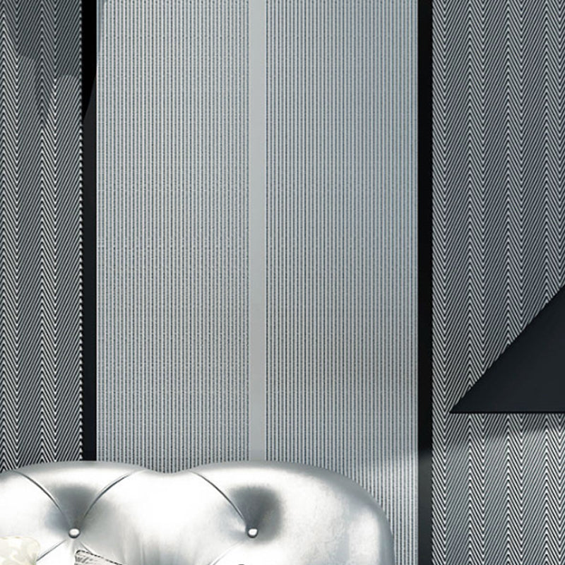 Modern Stripes Wallpaper and Simple Non-Pasted Non-Woven 33-foot x 20.5-inch Clearhalo 'Modern wall decor' 'Modern' 'Wallpaper' Wall Decor' 887869