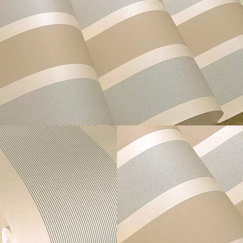 Non-Woven Stripes Wallpaper 33'L x 20.5"W Simple and Modern Non-Pasted Wall Decor Clearhalo 'Modern wall decor' 'Modern' 'Wallpaper' Wall Decor' 887889