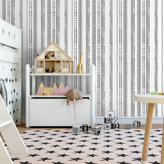 Tassels and Triangle Wallpaper 17.5-inch x 19.5-foot Self-Adhesive Modern and Simple Wall Covering Clearhalo 'Modern wall decor' 'Modern' 'Wallpaper' Wall Decor' 887896