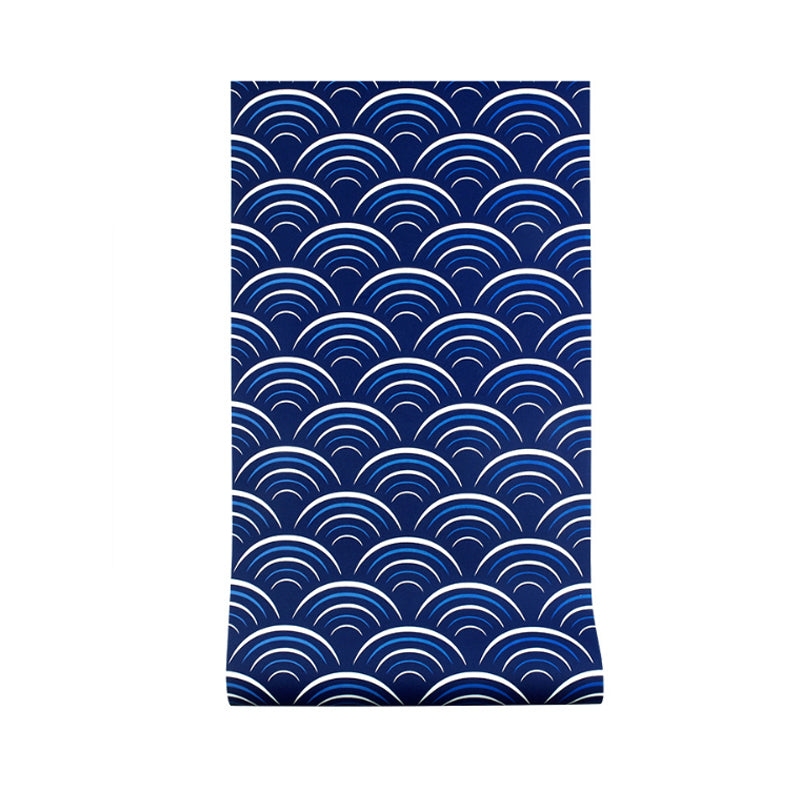 Japanese Restaurant Wallpaper Ukiyoe Painting Wave, 31-foot x 20.5-inch, Non-Pasted Clearhalo 'Wall Decor' 'Wallpaper' 887971