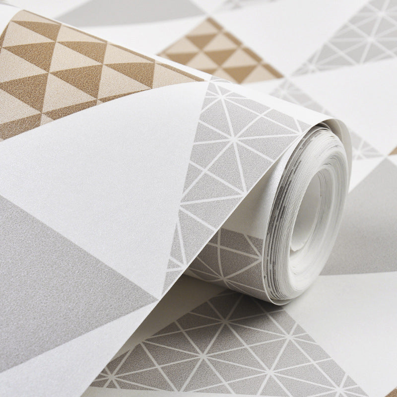 Plaster Contemporary Triangle Wallpaper 20.5"W x 33'L Non-Pasted Wall Decor Clearhalo 'Modern wall decor' 'Modern' 'Wallpaper' Wall Decor' 887984