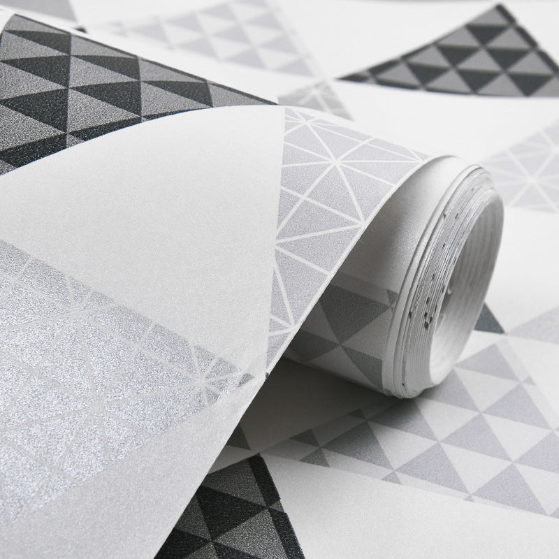 Plaster Contemporary Triangle Wallpaper 20.5"W x 33'L Non-Pasted Wall Decor Clearhalo 'Modern wall decor' 'Modern' 'Wallpaper' Wall Decor' 887988