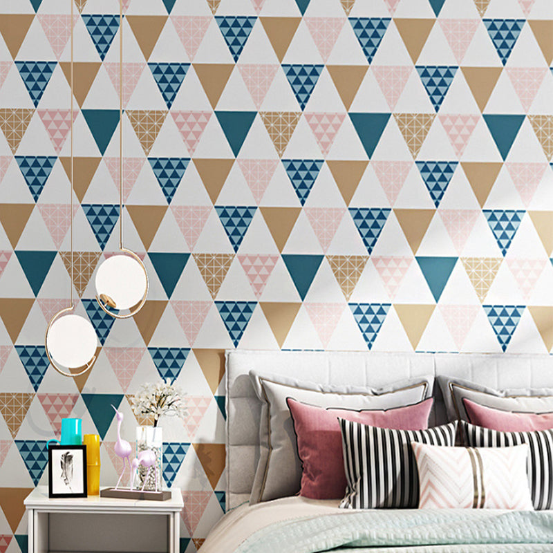 Plaster Contemporary Triangle Wallpaper 20.5"W x 33'L Non-Pasted Wall Decor Clearhalo 'Modern wall decor' 'Modern' 'Wallpaper' Wall Decor' 887991