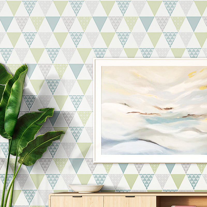 Plaster Contemporary Triangle Wallpaper 20.5"W x 33'L Non-Pasted Wall Decor Clearhalo 'Modern wall decor' 'Modern' 'Wallpaper' Wall Decor' 887999