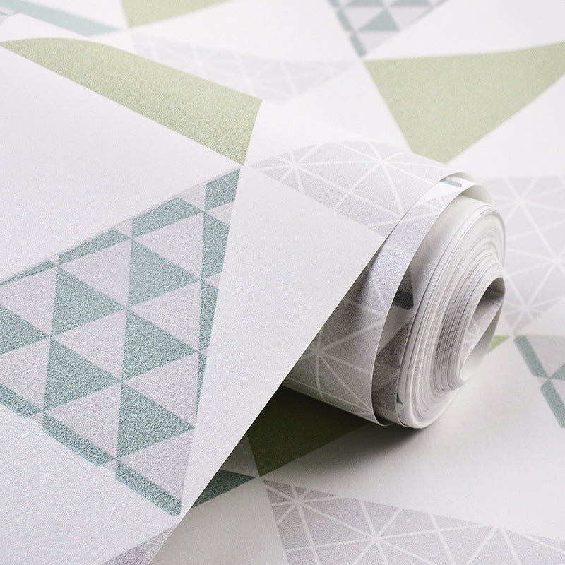 Plaster Contemporary Triangle Wallpaper 20.5"W x 33'L Non-Pasted Wall Decor Clearhalo 'Modern wall decor' 'Modern' 'Wallpaper' Wall Decor' 888000