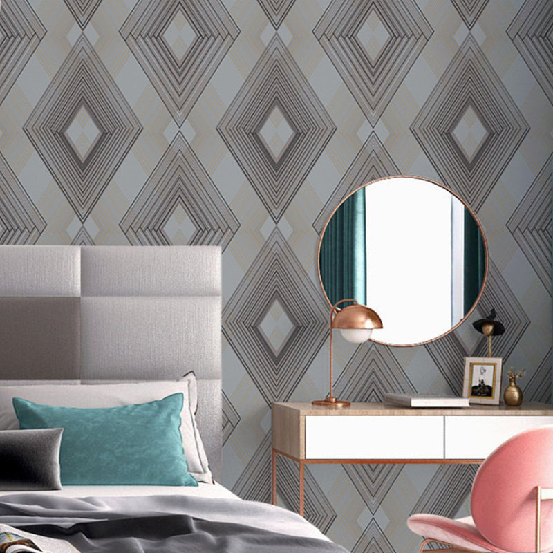 Decorative Geometries and Harlequin Wallpaper Retro Non-Woven Wall Decor, 31-foot x 20.5-inch Clearhalo 'Modern wall decor' 'Modern' 'Wallpaper' Wall Decor' 888007
