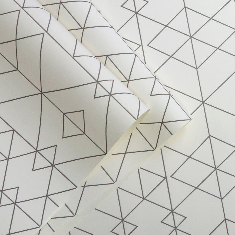 Modern and Light Wall Decor Geometries and Harlequin Non-Pasted Wallpaper, 20.5"W x 33'L Clearhalo 'Modern wall decor' 'Modern' 'Wallpaper' Wall Decor' 888043