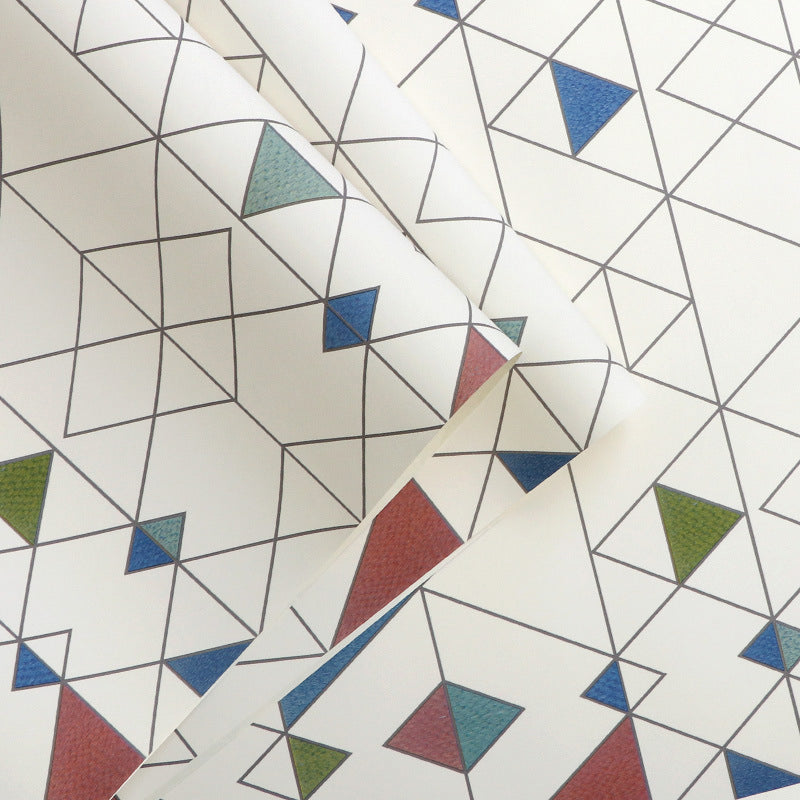 Modern and Light Wall Decor Geometries and Harlequin Non-Pasted Wallpaper, 20.5"W x 33'L Clearhalo 'Modern wall decor' 'Modern' 'Wallpaper' Wall Decor' 888047