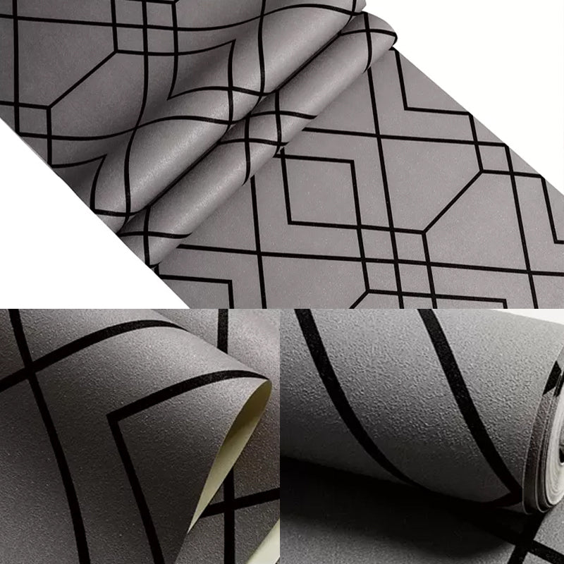 Non-Pasted Wallpaper with Pastel Color Grid and Geometries, 20.5"W x 33'L Clearhalo 'Modern wall decor' 'Modern' 'Wallpaper' Wall Decor' 888051