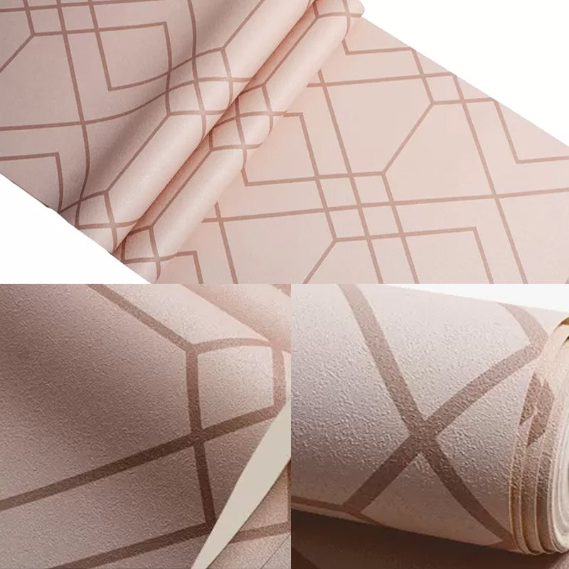 Non-Pasted Wallpaper with Pastel Color Grid and Geometries, 20.5"W x 33'L Clearhalo 'Modern wall decor' 'Modern' 'Wallpaper' Wall Decor' 888055