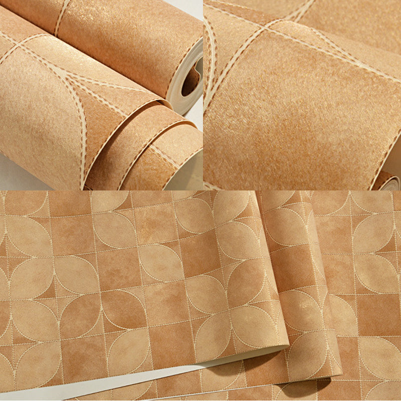 Simple Color Modern Wallpaper Square and Leaves Wall Covering, Non-Pasted Clearhalo 'Modern wall decor' 'Modern' 'Wallpaper' Wall Decor' 888059