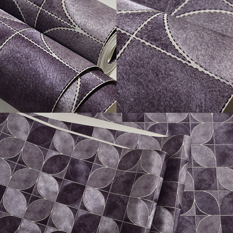 Simple Color Modern Wallpaper Square and Leaves Wall Covering, Non-Pasted Clearhalo 'Modern wall decor' 'Modern' 'Wallpaper' Wall Decor' 888066