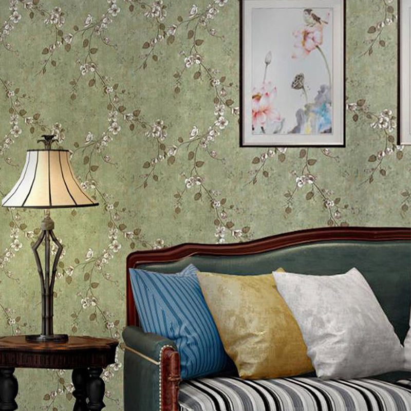 Garden and Countryside Wallpaper Retro American Wall Decor Non-Pasted Non-Woven 31 ft. x 20.5 Clearhalo 'Country wall decor' 'Rustic' 'Wallpaper' Wall Decor' 888119