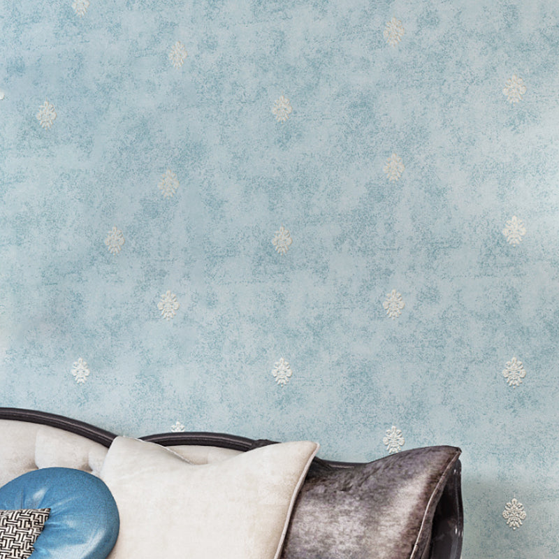 Countryside Distressed Floral Wallpaper Snow Flake Print Non-Pasted in Warm Color 20.5 in x 33 ft Clearhalo 'Vintage wall decor' 'Vintage' 'Wallpaper' Wall Decor' 888214