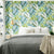 Green and Blue Wall Covering Banana leaf 33'L x 20.5"W Non-Pasted Water-Resistant Wallpaper Blue Clearhalo 'Modern wall decor' 'Modern' 'Tropical wall decor' 'Tropical' 'Wallpaper' Wall Decor' 888251