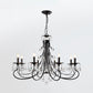 Candle Living Room Pendant Traditionalism Beveled Crystal Prism 6/8 Bulbs Black Chandelier Clearhalo 'Ceiling Lights' 'Chandeliers' Lighting' options 888881
