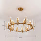 Classic Circle Ceiling Pendant Light 12 Bulbs Crystal Chandelier Lighting Fixture in Gold Clearhalo 'Ceiling Lights' 'Chandeliers' Lighting' options 889073