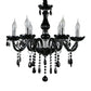 Retro Candelabra Hanging Chandelier 6 Heads Black Crystal Suspension Pendant Light for Bedroom Clearhalo 'Ceiling Lights' 'Chandeliers' Lighting' options 889087