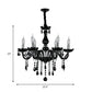 Retro Candelabra Hanging Chandelier 6 Heads Black Crystal Suspension Pendant Light for Bedroom Clearhalo 'Ceiling Lights' 'Chandeliers' Lighting' options 889089