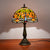Dragonfly Table Light 1-Head Stained Art Glass Tiffany Night Lamp in White/Yellow/Orange for Living Room Yellow Clearhalo 'Lamps' 'Table Lamps' Lighting' 889291