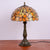 Single Living Room Table Lamp Baroque Bronze Night Light with Blossom Stained Glass Shade Bronze Clearhalo 'Lamps' 'Table Lamps' Lighting' 889319