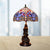 Mediterranean Dragonfly-Flower Table Lamp Single Blue/Yellow/Blue-White Night Stand Light with Angel Pedestal Blue-White Clearhalo 'Lamps' 'Table Lamps' Lighting' 889447
