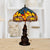 Mediterranean Dragonfly-Flower Table Lamp Single Blue/Yellow/Blue-White Night Stand Light with Angel Pedestal Yellow Clearhalo 'Lamps' 'Table Lamps' Lighting' 889451