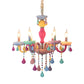 Kids Candle Chandelier with Crystal Decoration Multi-Color Hanging Light for Kindergarten Clearhalo 'Ceiling Lights' 'Chandeliers' 'Close To Ceiling Lights' 'Glass shade' 'Glass' 'Island Lights' Lighting' 88996
