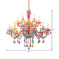Kids Candle Chandelier with Crystal Decoration Multi-Color Hanging Light for Kindergarten Clearhalo 'Ceiling Lights' 'Chandeliers' 'Close To Ceiling Lights' 'Glass shade' 'Glass' 'Island Lights' Lighting' 89005