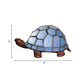 Turtle Blue Glass Nightstand Light Mediterranean 1 Bulb Copper Table Lamp for Bedroom Clearhalo 'Lamps' 'Table Lamps' Lighting' 890109