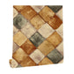 Vintage 3D Tile Wallpaper 17.5" x 19.5' Harlequin Pattern Peel and Stick Wall Decor in Yellow and Blue Clearhalo 'Wall Decor' 'Wallpaper' 892836