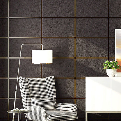 Chic Rectangle Non-Pasted Flock Wallpaper for Office 33'L x 20.5"W Coffee Clearhalo 'Modern wall decor' 'Modern' 'Wallpaper' Wall Decor' 892839
