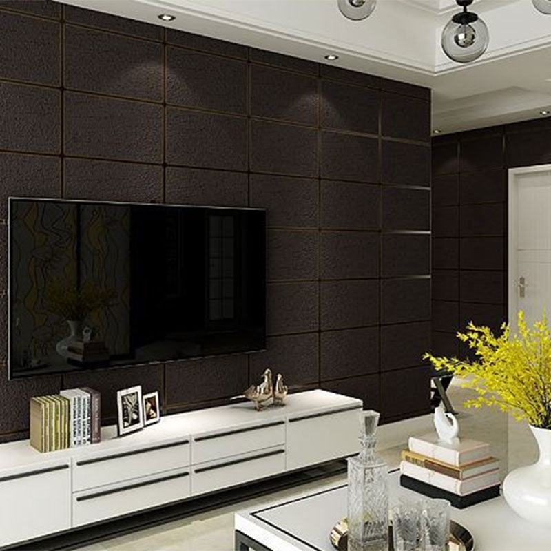 Chic Rectangle Non-Pasted Flock Wallpaper for Office 33'L x 20.5"W Clearhalo 'Modern wall decor' 'Modern' 'Wallpaper' Wall Decor' 892840