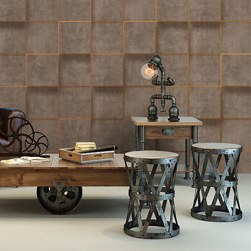 Contemporary Flock Wallpaper Simple 3D Rectangle Non-Pasted Wall Covering, 33' x 20.5" Clearhalo 'Modern wall decor' 'Modern' 'Wallpaper' Wall Decor' 892848